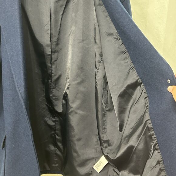 Kate Spade Saturday Womens Wool Blend Coat Large Blue Career Professional Luxury - Picture 8 of 13